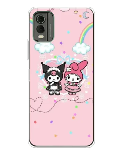 Чехол для Nokia C32 с картинкой «My Melody и Kuromi»