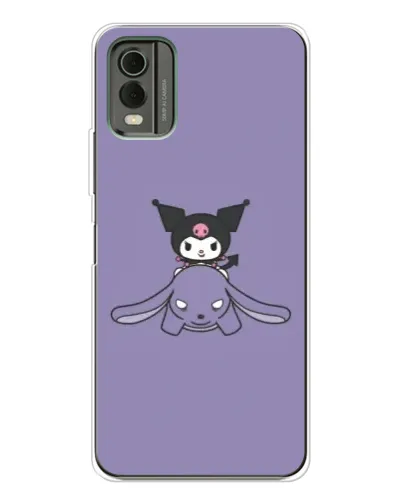 Чехол для Nokia C32 с картинкой «Kuromi на лиловом фоне»