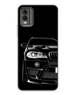 Чохол для Nokia C32 з картинкою «Темний силует BMW»
