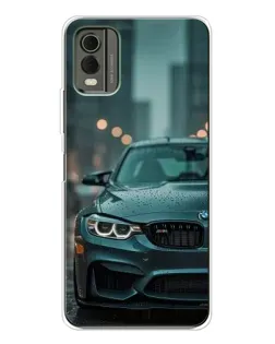 Чохол для Nokia C32 з картинкою «BMW у вогнях міста»