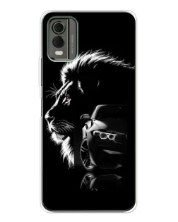 Чохол для Nokia C32 з картинкою «BMW та лев»