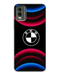 Чохол для Nokia C32 з картинкою «Логотип BMW та неонові дуги»