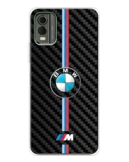Чохол для Nokia C32 з картинкою «Емблема BMW та карбон»