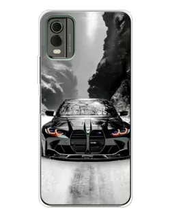 Чехол для Nokia C32 с картинкой «BMW — акварельный дрифт» Чехол для Nokia C32 с картинкой «BMW — акварельный дрифт»