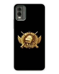Чохол для Nokia C32 з картинкою «PUBG — помаранчевий градієнт»