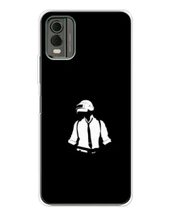 Чохол для Nokia C32 з картинкою «PUBG — білий шолом»