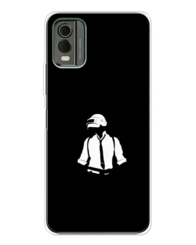 Чохол для Nokia C32 з картинкою «PUBG — білий шолом» Чохол для Nokia C32 з картинкою «PUBG — білий шолом»