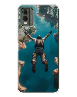 Чохол для Nokia C32 з картинкою «PUBG — вільне падіння»