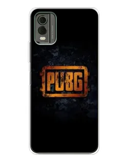 Чохол для Nokia C32 з картинкою «PUBG — золотий логотип»