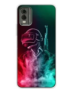 Чохол для Nokia C32 з картинкою «PUBG — вогняний воїн»