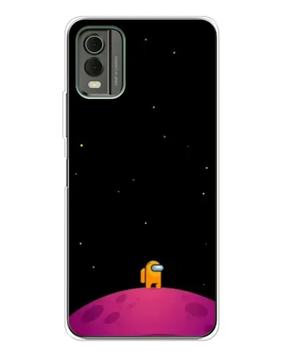 Чехол для Nokia C32 с картинкой «Одинокий герой на планете»