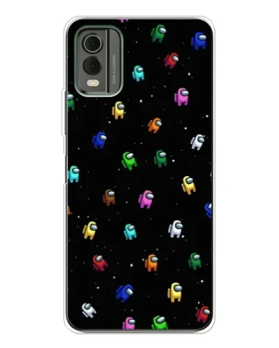 Чехол для Nokia C32 с картинкой «Экипаж Among Us»