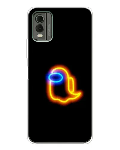 Чехол для Nokia C32 с картинкой «Among Us неоновое сияние»