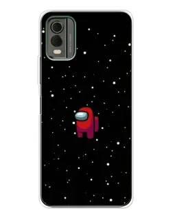 Чехол для Nokia C32 с картинкой «Красный Among Us»