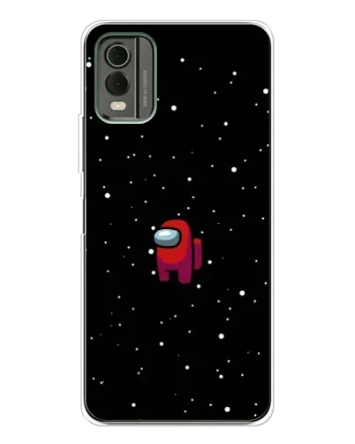 Чехол для Nokia C32 с картинкой «Красный Among Us»
