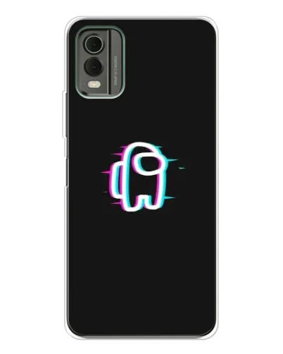 Чехол для Nokia C32 с картинкой «Among Us неон»