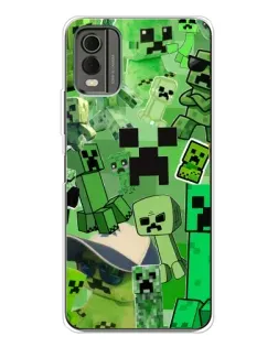 Чехол для Nokia C32 с картинкой «Криперы Minecraft» Чехол для Nokia C32 с картинкой «Криперы Minecraft»