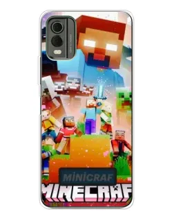Чехол для Nokia C32 с картинкой «Minecraft герои игры» Чехол для Nokia C32 с картинкой «Minecraft герои игры»