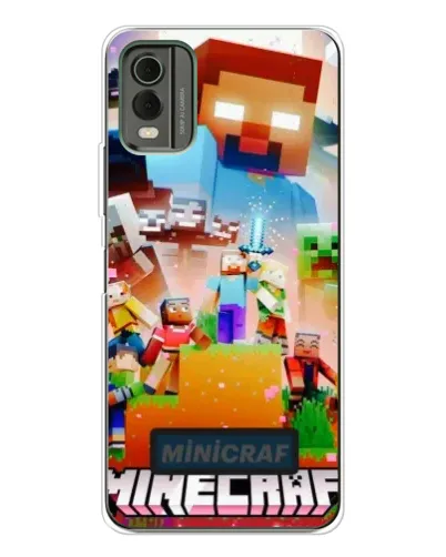 Чехол для Nokia C32 с картинкой «Minecraft герои игры» Чехол для Nokia C32 с картинкой «Minecraft герои игры»