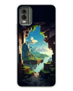 Чехол для Nokia C32 с картинкой «Вид из пещеры»
