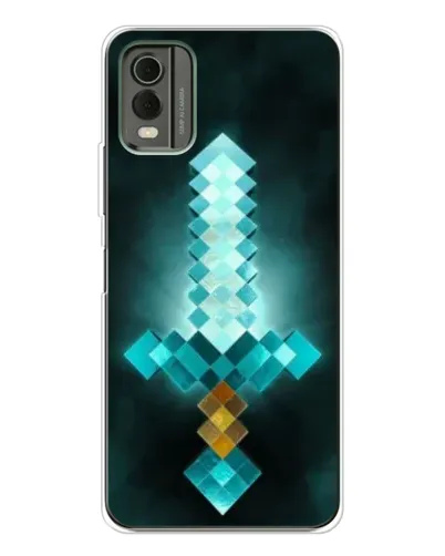 Чехол для Nokia C32 с картинкой «Алмазный меч неон» Чехол для Nokia C32 с картинкой «Алмазный меч неон»