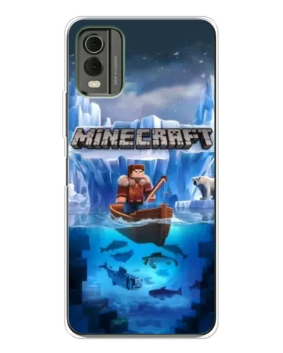 Чехол для Nokia C32 с картинкой «Minecraft ледяной мир» Чехол для Nokia C32 с картинкой «Minecraft ледяной мир»
