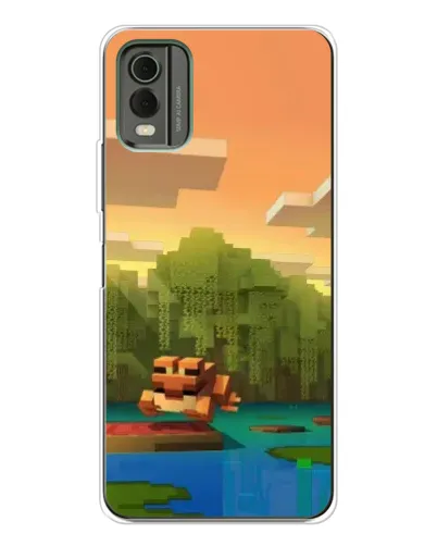 Чехол для Nokia C32 с картинкой «Майнкрафт закат солнца» Чехол для Nokia C32 с картинкой «Майнкрафт закат солнца»