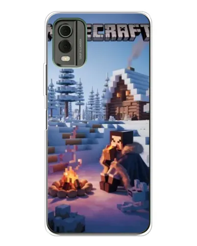 Чехол для Nokia C32 с картинкой «Зимний Minecraft» Чехол для Nokia C32 с картинкой «Зимний Minecraft»