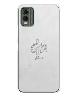 Чохол для Nokia C32 з картинкою «Івана 3:16 Хрест»