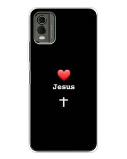 Чохол для Nokia C32 з картинкою «Серце - Jesus»