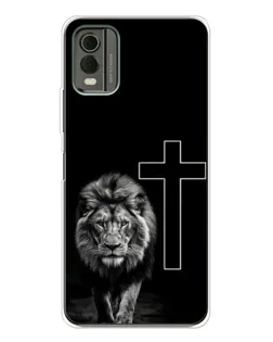 Чохол для Nokia C32 з картинкою «Лев та Хрест»