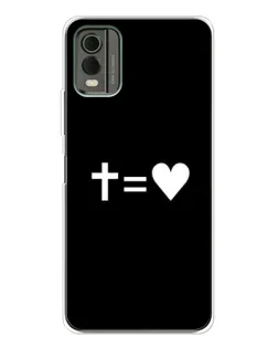 Чохол для Nokia C32 з картинкою «Хрест та Серце»