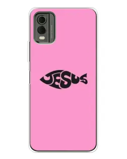 Чохол для Nokia C32 з картинкою «Рожевий символ Jesus»