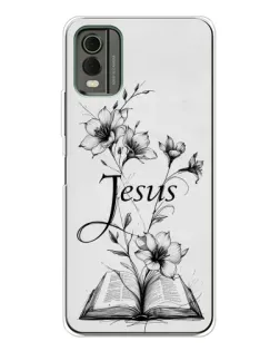 Чохол для Nokia C32 з картинкою «Квіти та Біблія»