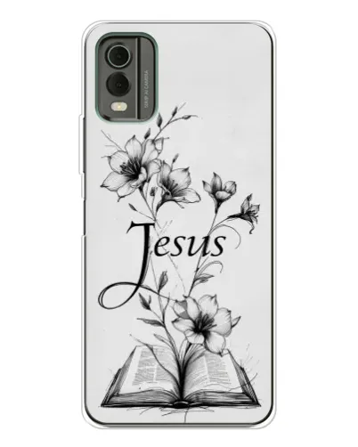 Чохол для Nokia C32 з картинкою «Квіти та Біблія»