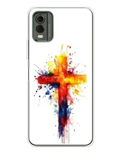 Чохол для Nokia C32 з картинкою «Акварельний хрест»