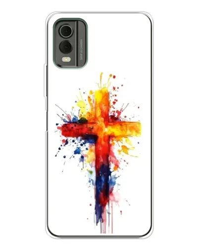 Чохол для Nokia C32 з картинкою «Акварельний хрест»