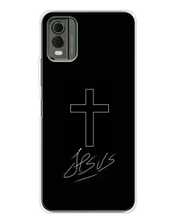 Чохол для Nokia C32 з картинкою «Графічний хрест Jesus»