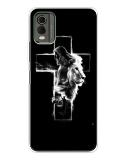 Чохол для Nokia C32 з картинкою «Сяючий хрест Jesus»