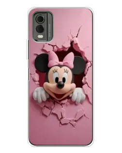 Чехол для Nokia C32 с картинкой «Минни сквозь стену»