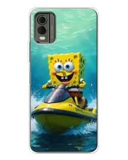 Чохол для Nokia C32 з картинкою «Спанч Боб на гідроциклі» Чохол для Nokia C32 з картинкою «Спанч Боб на гідроциклі»