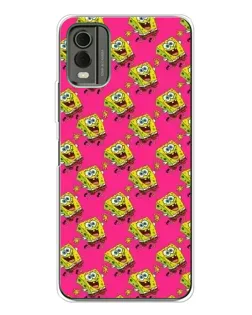 Чехол для Nokia C32 с картинкой «Розовый паттерн»