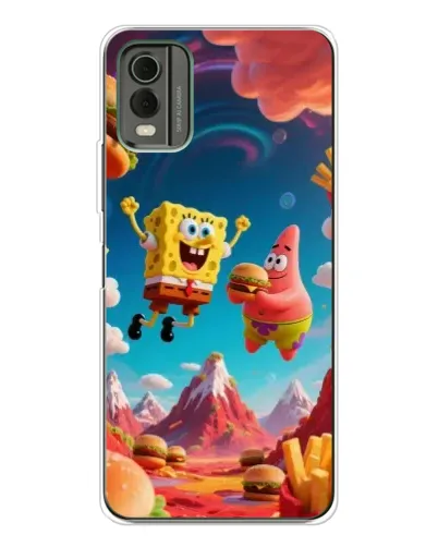 Чехол для Nokia C32 с картинкой «Космический фастфуд»