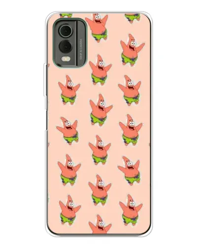 Чехол для Nokia C32 с картинкой «Патрик Стар паттерн»