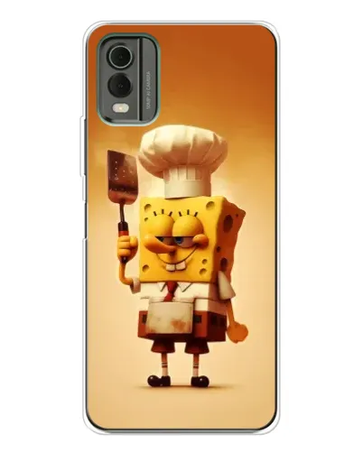 Чехол для Nokia C32 с картинкой «Губка Боб повар»