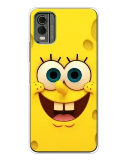 Чехол для Nokia C32 с картинкой «Губка Боб улыбка»