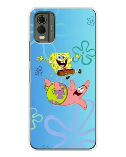 Чехол для Nokia C32 с картинкой «Спанч Боб и Патрик»