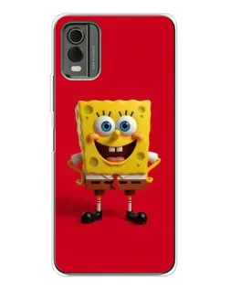 Чехол для Nokia C32 с картинкой «Спанч Боб на красном»