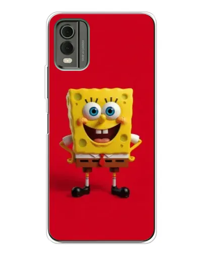 Чехол для Nokia C32 с картинкой «Спанч Боб на красном»