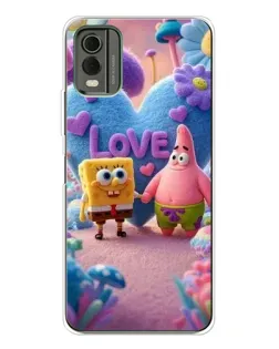 Чехол для Nokia C32 с картинкой «Губка Боб Патрик»